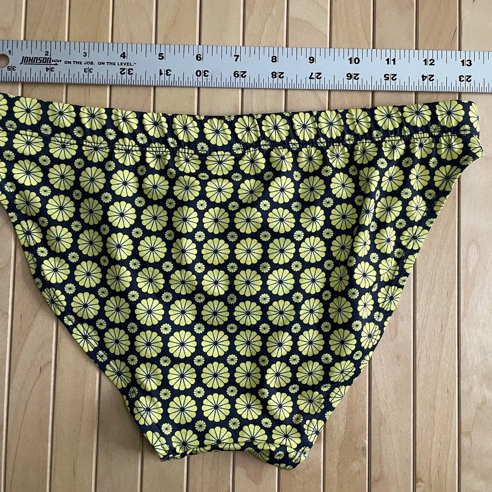 Men's Navy & Yellow Floral Swim Briefs
